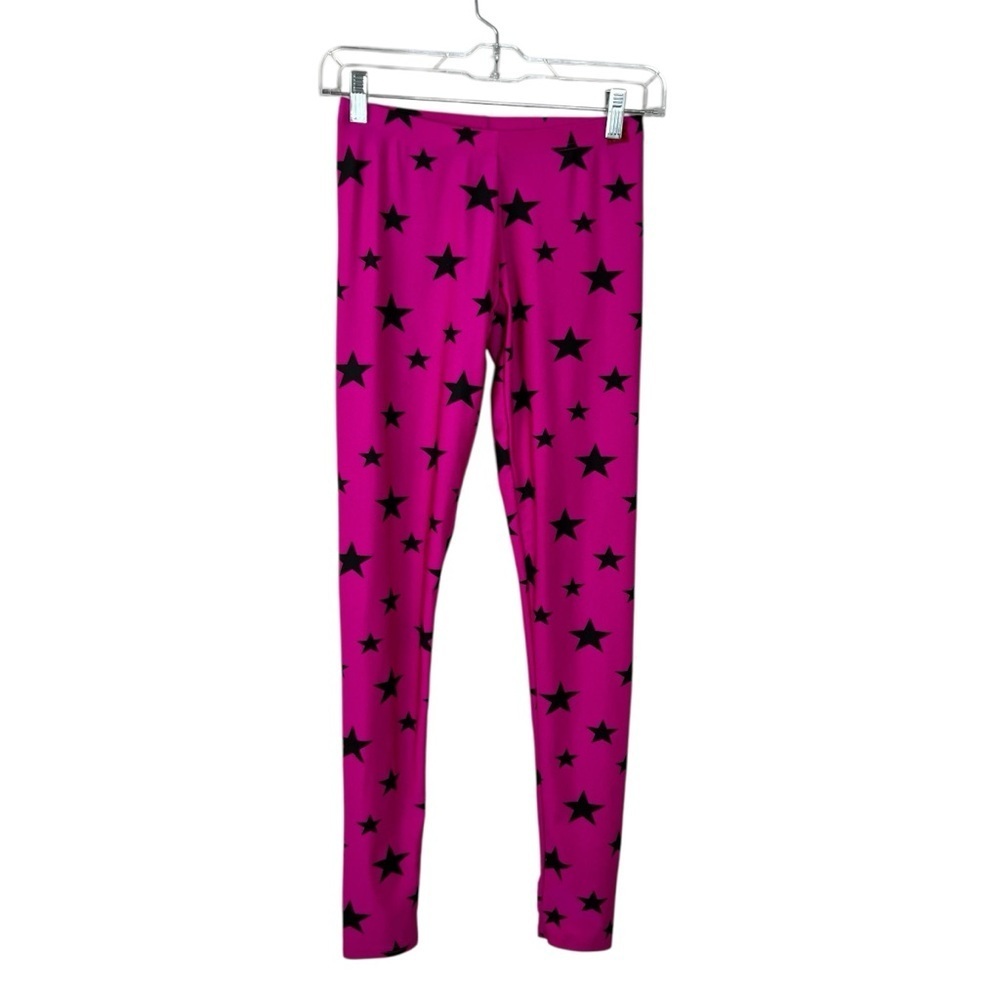 Tripp NYC Pink Black Star Print Leggings